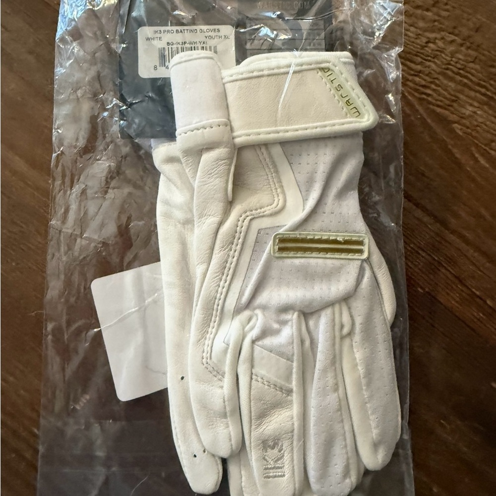 Warstic White Batting Gloves youth XL